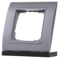 021136  - Frame 1-gang aluminium 021136 - thumbnail
