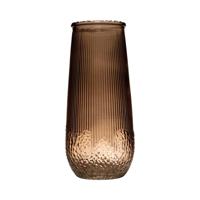 Hakbijl Glass Namsos vaas beige ø9xh20cm