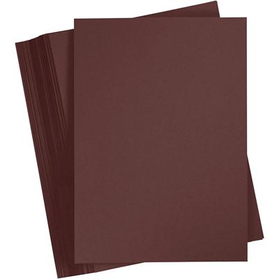 Creativ Company Gekleurd karton, a4, vel 210x297 mm, 180 gr, donkerbruin, 100 vel/ 1 doos