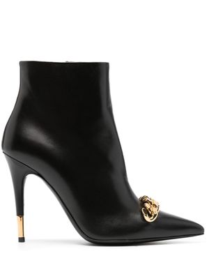 TOM FORD bottines à détail de chaîne - Noir