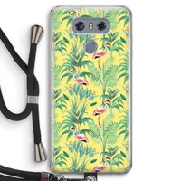 Flamingo party: LG G6 Transparant Hoesje met koord