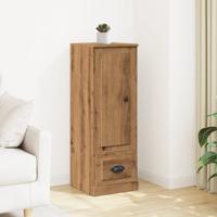 Hoge kast 36x35,5x103,5 cm bewerkt hout artisanaal eikenkleurig Hoge kast 36x35,5x103,5 cm bewerkt hout artisanaal eikenkleurig