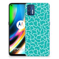 Motorola Moto G9 Plus | Hoesje maken | Cracks Blue