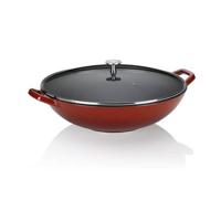 Wokpan Gietijzer Rood, 36 cm - Kela | Calido