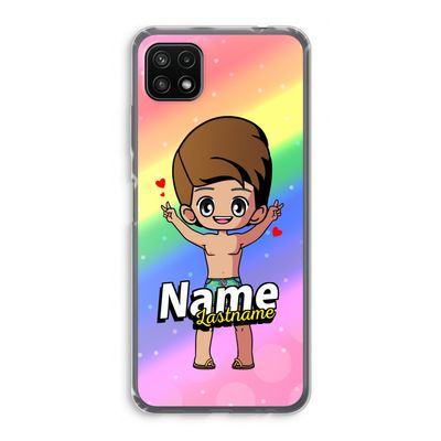 Chibi Maker man: Samsung Galaxy A22 5G Transparant Hoesje