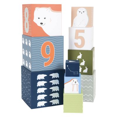 Small Foot stapelblokken karton arctic, 10dlg.