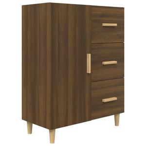 vidaXL Dressoir 69,5x34x90 cm bewerkt hout bruin eikenkleur