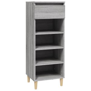 vidaXL Schoenenkast 40x36x105 cm bewerkt hout grijs sonoma