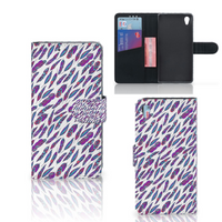 Sony Xperia Z2 Telefoon Hoesje Feathers Color - thumbnail