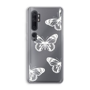 White butterfly: Xiaomi Mi Note 10 Transparant Hoesje