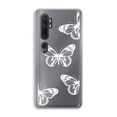 White butterfly: Xiaomi Mi Note 10 Transparant Hoesje
