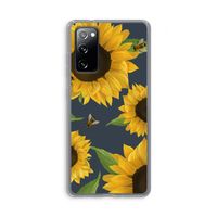 Sunflower and bees: Samsung Galaxy S20 FE / S20 FE 5G Transparant Hoesje