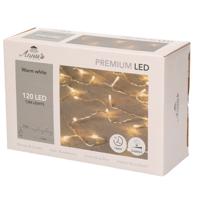 Kerstverlichting - 120 led lampjes - warm wit - 1200 cm - dimmer - timer - lichtsnoer