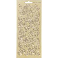 Creativ Company Stickers, vlinders, vel 10x23 cm, goud, 1 vel