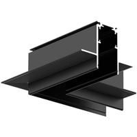 Hoekstuk Zwart voor Inbouw 48V Magnetische Plafond Rails