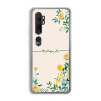 Gele bloemen: Xiaomi Mi Note 10 Pro Transparant Hoesje Gele bloemen: Xiaomi Mi Note 10 Pro Transparant Hoesje