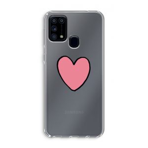 Hartje: Samsung Galaxy M31 Transparant Hoesje