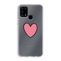Hartje: Samsung Galaxy M31 Transparant Hoesje