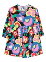 Stella McCartney Kids robe fleurie à manches longues - Noir