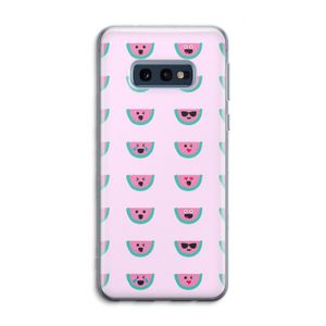 Smiley watermeloenprint: Samsung Galaxy S10e Transparant Hoesje