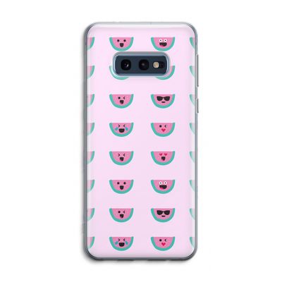 Smiley watermeloenprint: Samsung Galaxy S10e Transparant Hoesje