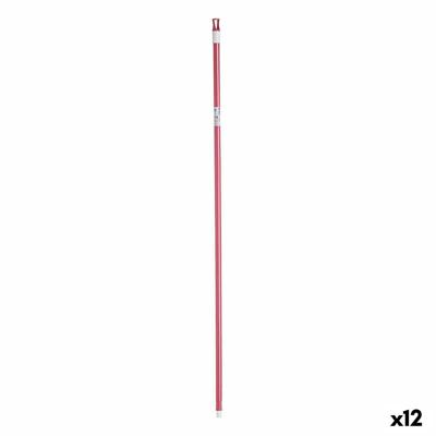Bezemsteel 2,3 x 130 x 2,3 cm Roze Metaal (12 Stuks)