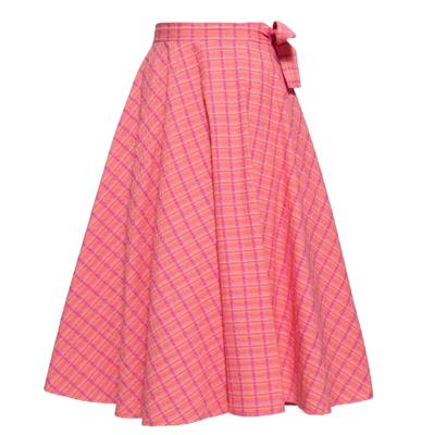 Queen Kerosin Karo Wrap Rok Oranje Roze