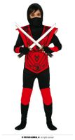Ninja Kostuum Zane Kind Zwart/Rood - thumbnail
