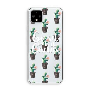 Cactus quote: Pixel 4 XL Transparant Hoesje