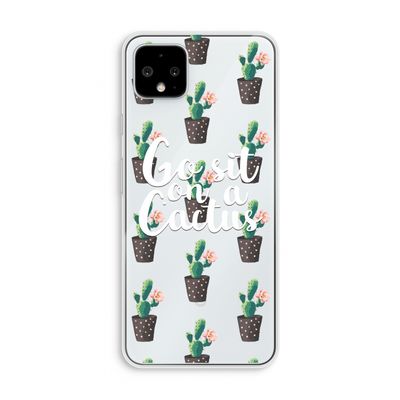 Cactus quote: Pixel 4 XL Transparant Hoesje