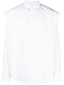 Juun.J chemise en coton à empiècements - Blanc