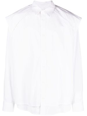 Juun.J chemise en coton à empiècements - Blanc