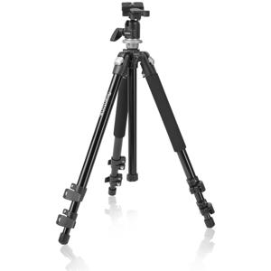 Mantona Pro Makro II Stativ Tripod 1/4 inch, 3/8 inch Werkhoogte: 17 - 151 cm Zwart Kogelkop