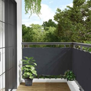 VidaXL Balkonscherm 600x75 cm pvc antracietkleurig