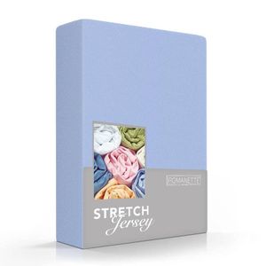 Romanette Luxe Jersey Hoeslaken - Blauw 80/90/100 x 190/200 Romanette Luxe Jersey Hoeslaken - Blauw 80/90/100 x 190/200