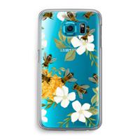No flowers without bees: Samsung Galaxy S6 Transparant Hoesje
