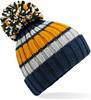 Beechfield CB392 Hygge Striped Beanie - Dijon Blue - One Size