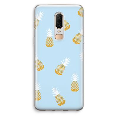 Ananasjes: OnePlus 6 Transparant Hoesje