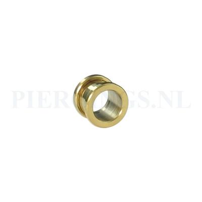 Tunnel goud kleur smal 10 mm 10 mm