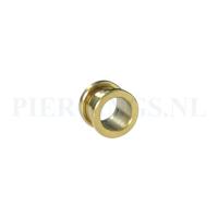 Tunnel goud kleur smal 10 mm 10 mm