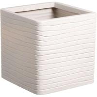Bloempot - STRATA - Vierkant - Banbury - Ø 30,5 cm x 30 cm H - Steenkleur