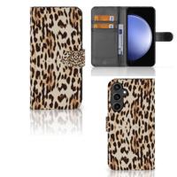Samsung Galaxy S23 FE | Telefoonhoesje | Met pasjeshouder | Leopard