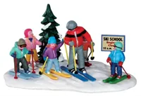 Lemax ski school kerstdorp tafereel Vail Village 2013