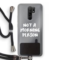 Morning person: Xiaomi Redmi 9 Transparant Hoesje met koord