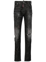 DSQUARED2 jean fuselé à genoux troués - Noir