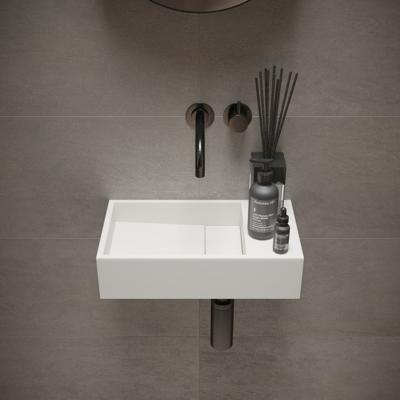 Fontein Ideavit Solidcube 40x22x10 cm Solid Surface Omkeerbaar Mat Wit Ideavit
