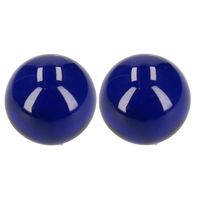 2x Knikkers donkerblauw 6 cm   -
