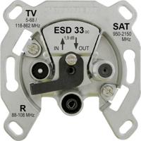 Kathrein ESD 33 Antennedoos BK, Satelliet, TV, FM Inbouw (in muur) Loop-through outlet