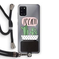 I love cacti: Samsung Galaxy A31 Transparant Hoesje met koord