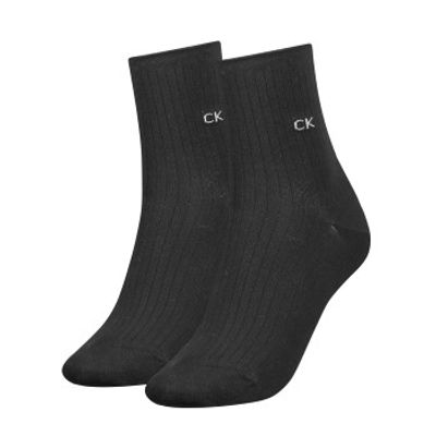 Calvin Klein 2 stuks Women Short Roll Top Sock * Actie *